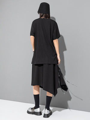 Black Boxy T Shirt Women's