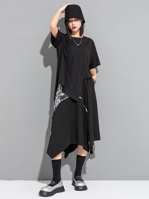 Black Boxy T Shirt Women's