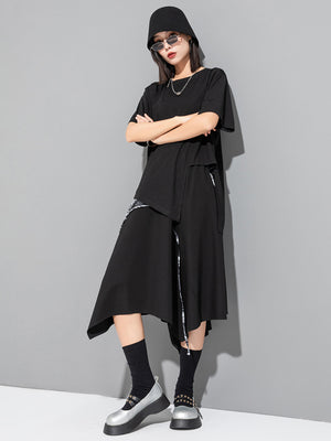 Black Boxy T Shirt Women's
