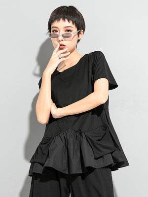 Black Breathable T Shirt Women's
