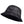 All black camouflage bucket hat with a wide brim