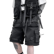 Schwarze Cargo-Shorts
