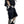 Black Cargo Shorts Men - product view on white background