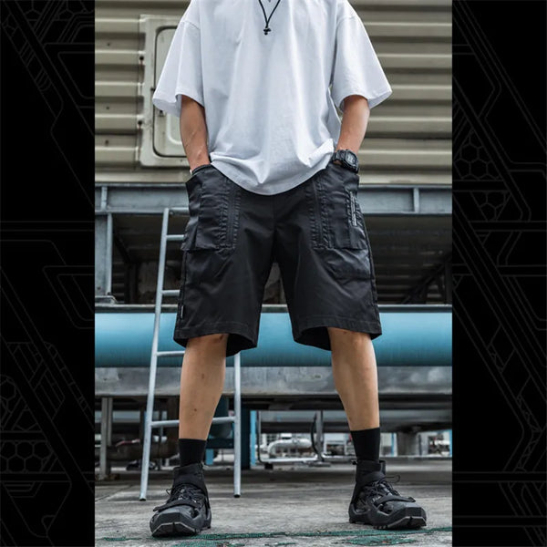 Black Cargo Work Shorts