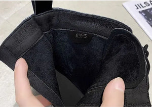 Black Chunky Lace Up Boots Womens