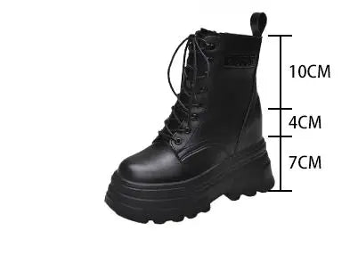 Ladies chunky sales lace up boots