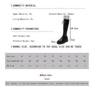 Black Chunky Lace Up Boots