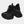 Black Chunky Mesh Platform Sneakers
