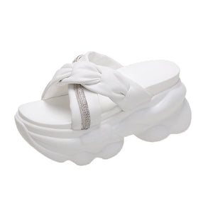 Black Chunky Sandals Leather