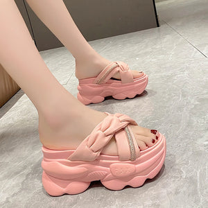 Black Chunky Sandals Leather