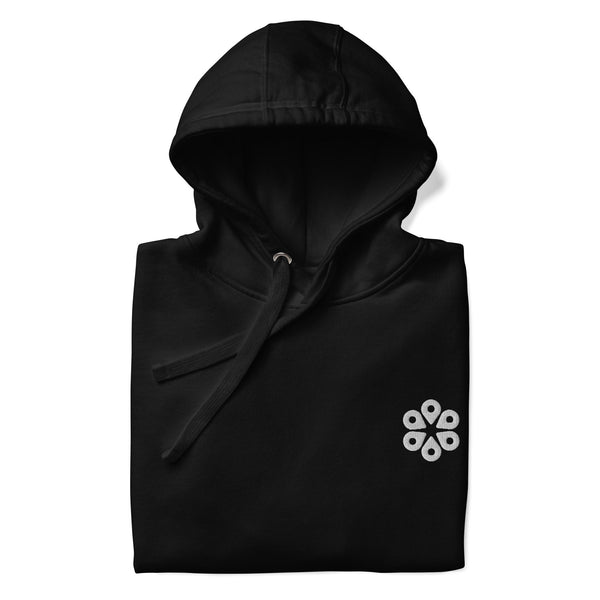 Black Classic Embroidered Hoodie