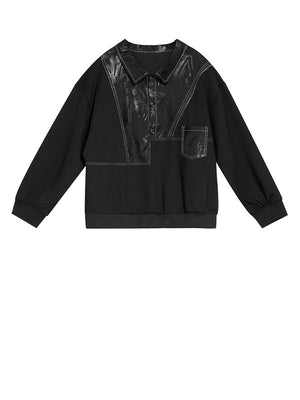 Black Collar T Shirt Women's
