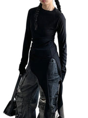 Black Colour T Shirt For Women