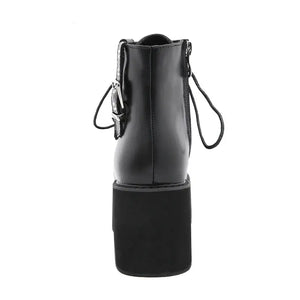 Black Combat Boots Lace Up