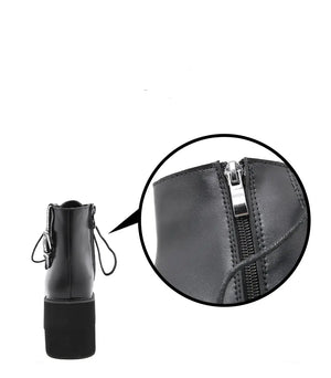 Black Combat Boots Lace Up