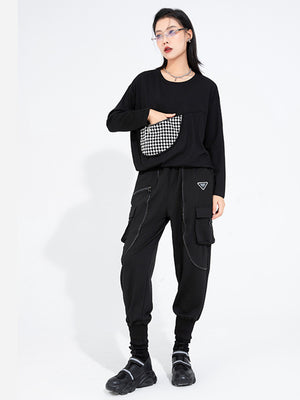 Black Crew Neck Sweatshirt Womens