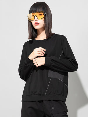 Black Crew Neck T Shirt Women's