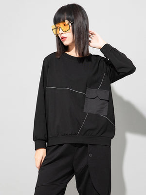Black Crew Neck T Shirt Women's