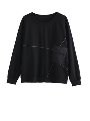 Black Crew Neck T Shirt Women's