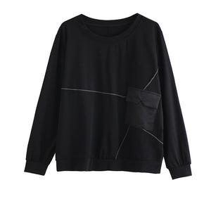 Black Crew Neck T Shirt Women's