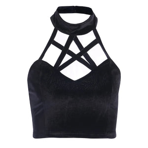 Black Crop Top Sleeveless