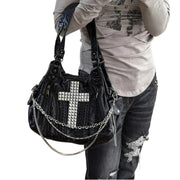 Black Cross Unique Y2k Purse