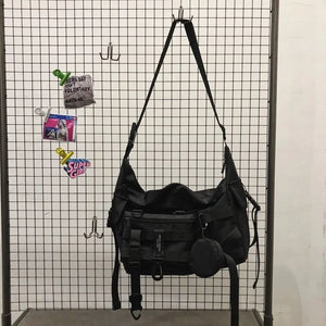 Black Crossbody Sling Bag Goth