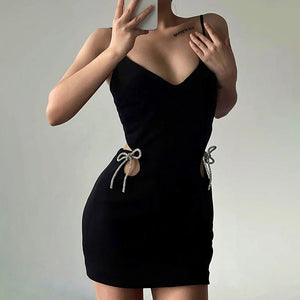 Black Cut Out Back Dress