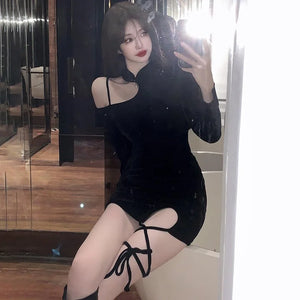 Black Cut Out Bodycon Dress