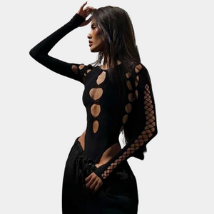 Black cut out bodysuit