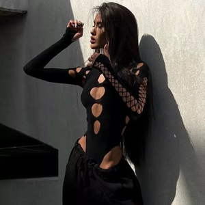 Black cut out bodysuit