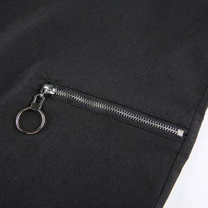 Black Cut Out Cargo Pants