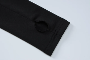 Black cut out crop top long sleeve