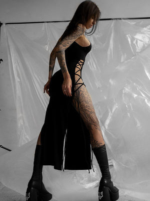 Black Cut Out Long Dress