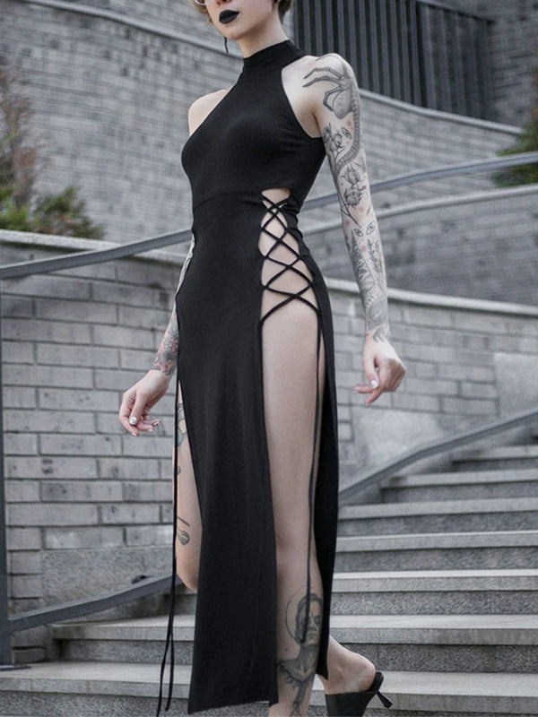 Black Cut Out Long Dress