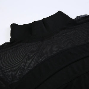 Black Cut Out Long Sleeve Bodysuit