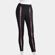 Schwarze Cut-Out-Hose