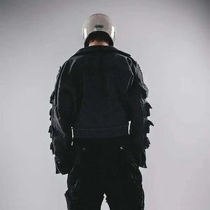 Black Cyberpunk Design Jacket