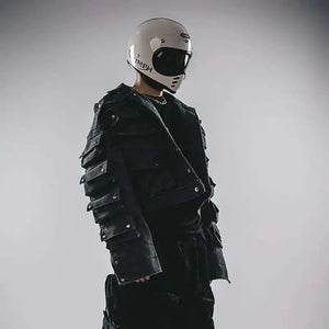 Black Cyberpunk Design Jacket