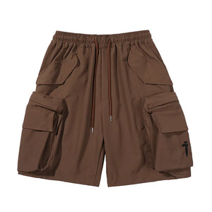 Black Denim Cargo Shorts