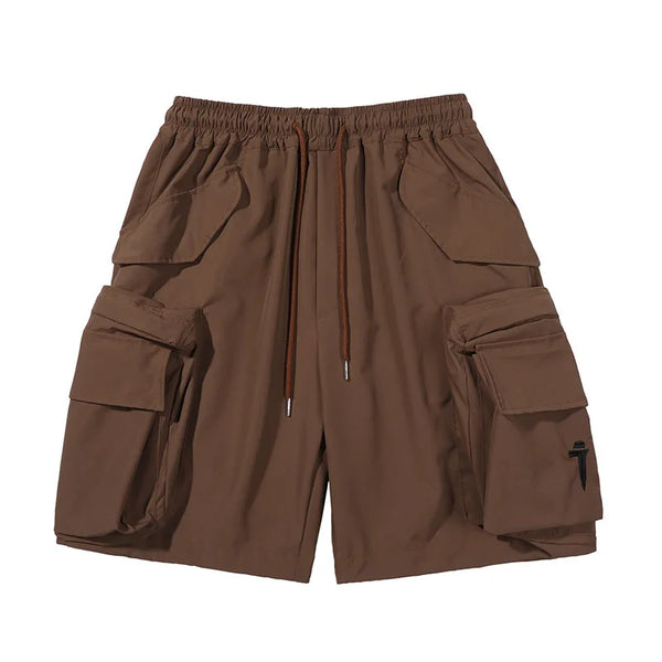 Black Denim Cargo Shorts