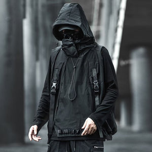 Techwear Black Vest Jacket