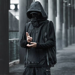 Techwear Black Vest Jacket