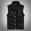 Gilet utilitaire en denim noir