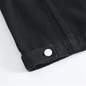 Black Denim Utility Vest