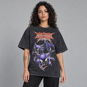 Black Devil Graphic Y2K Tee – worn by a woman