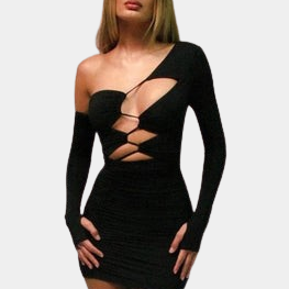 Black Dress Back Cut Out