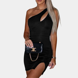 Black Dress Shoulder Cut Out