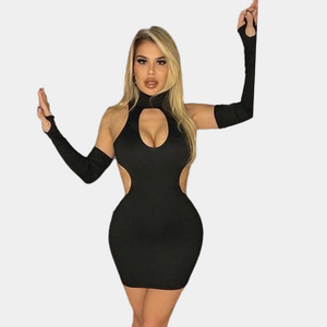  Black Dress with Heart Cut Out