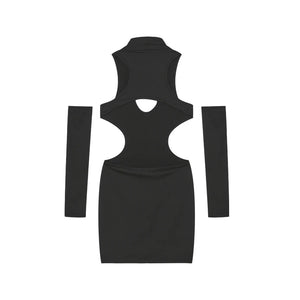 Black Dress with Heart Cut Out